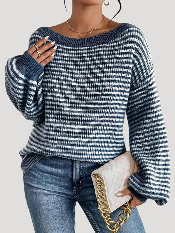 Stilla | Stribet Strikpullover