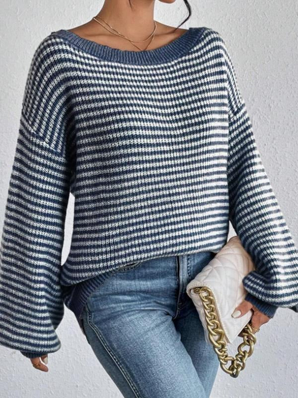 Stilla | Stribet Strikpullover