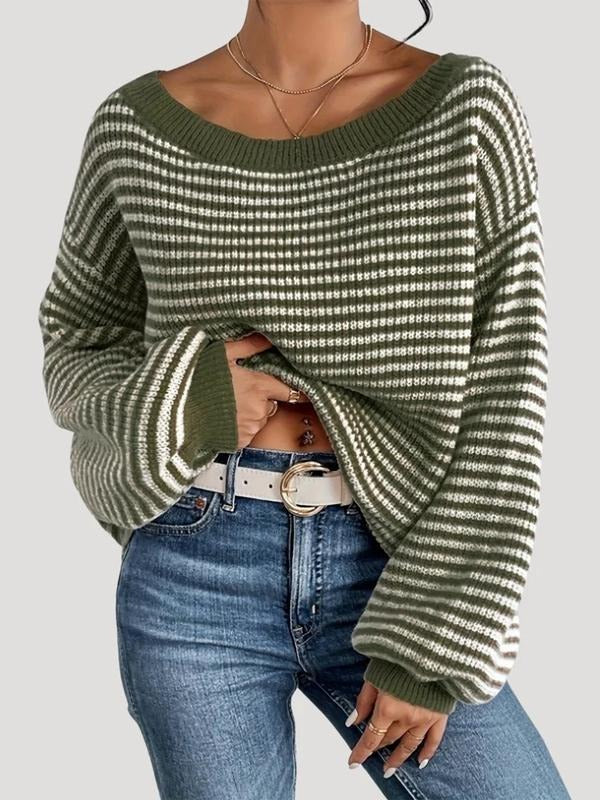 Stilla | Stribet Strikpullover