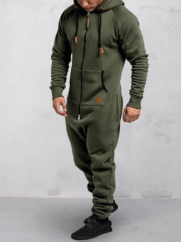 Stilla | Jumpsuit Fleece Komfort Løs Pasform Hætte Fuld Lynlåslukning Lommer