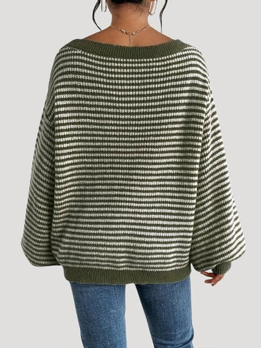 Stilla | Stribet Strikpullover