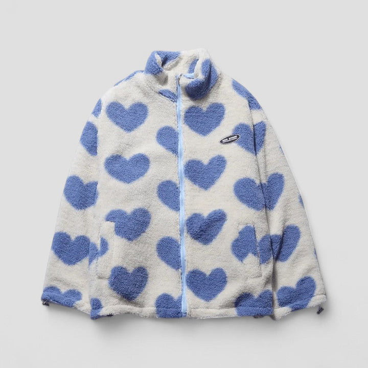 Stilla | Vendeblazer med hjertefor L EU Møntlig Zip up jakke