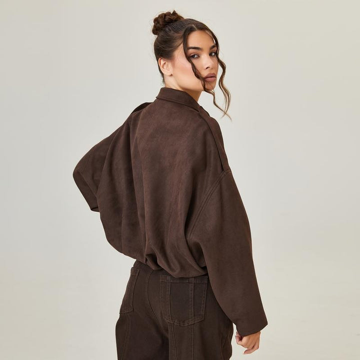 Stilla | Suede Bomberjakke