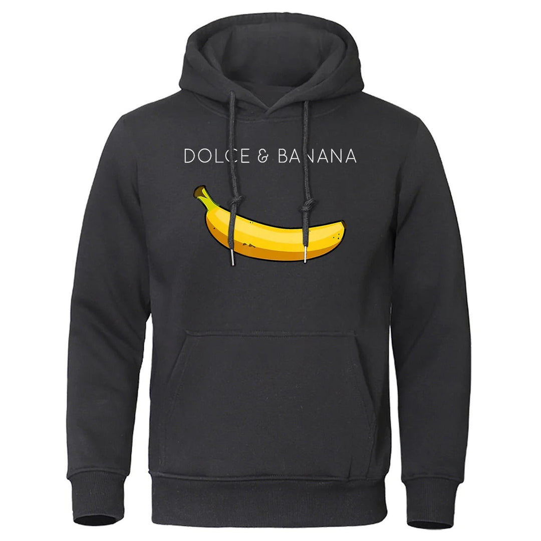 Stilla | Hoodie Afslappet Fit Bomuldsblanding Humoristisk Print