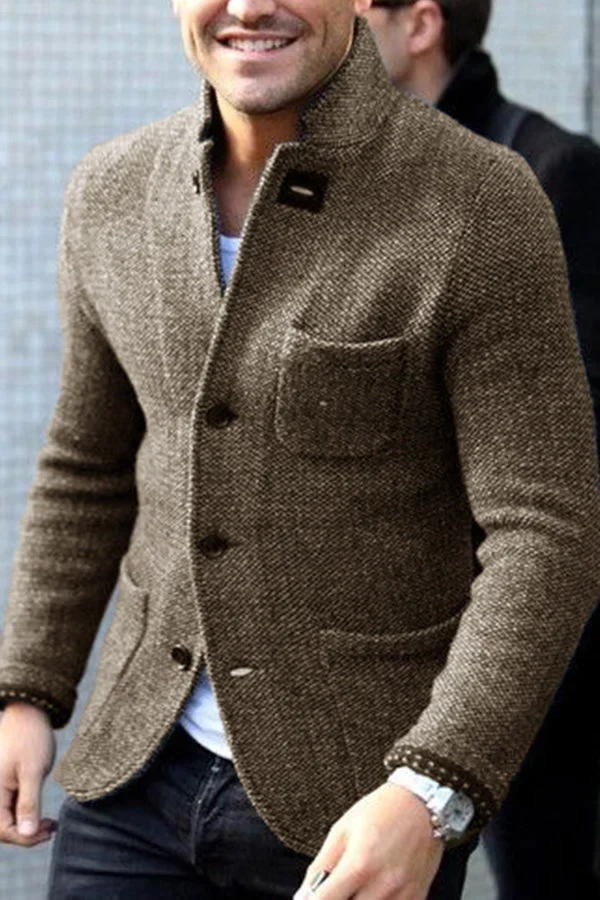 Stilla | Blazer Skræddersyet Pasform Uldstruktur Knapper Formelt Stil