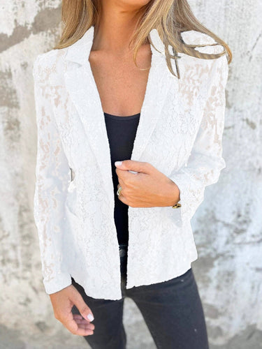 Stilla | Blazer Taljeret pasform Blomster spids Langærmet Elegant stil