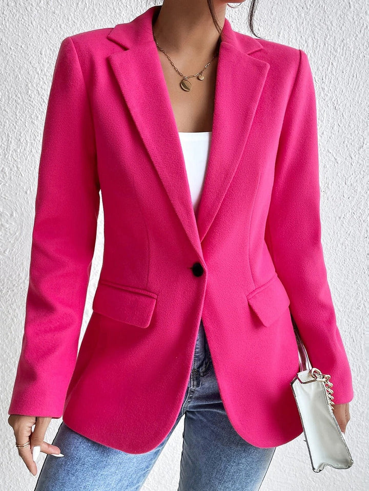 Stilla | Blazer Uldblanding Slim Fit Reverskrave Enkeltstående med lommer