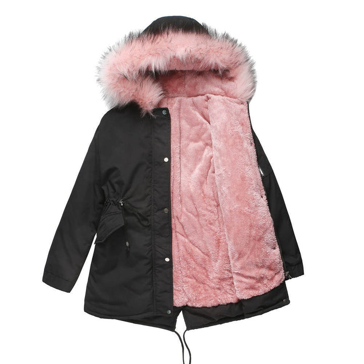 Stilla | Parka Casual Fit Fleece Fôret Kunstpelshætte mellem Lang