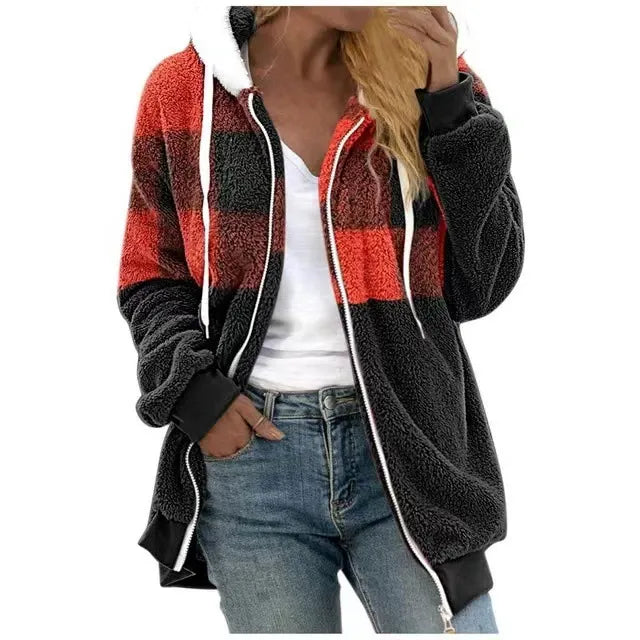 Stilla | Hætte Sweatshirtjakke Plysch Fleece