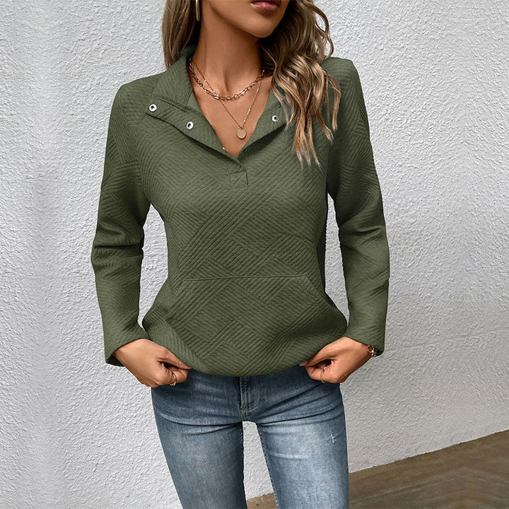 Stilla | Sweatshirt Ståkrave med trykknapper