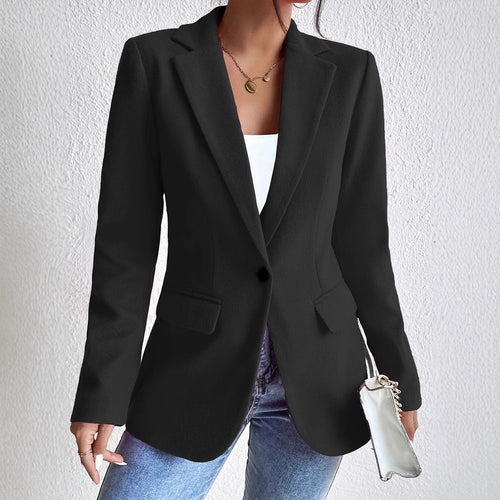 Stilla | Blazer Uldblanding Slim Fit Reverskrave Enkeltstående med lommer