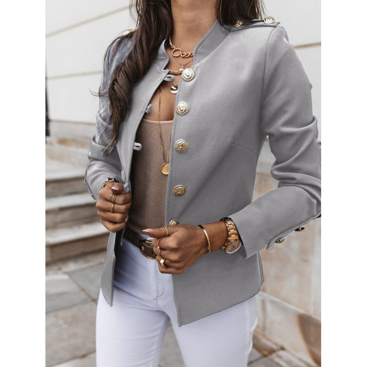 Stilla | Blazer Slim Fit Dobbeltknap Polstret Skuldre Bomuldsblanding