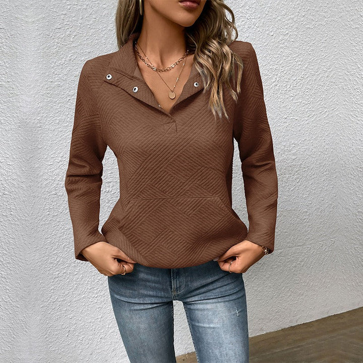 Stilla | Sweatshirt Ståkrave med trykknapper