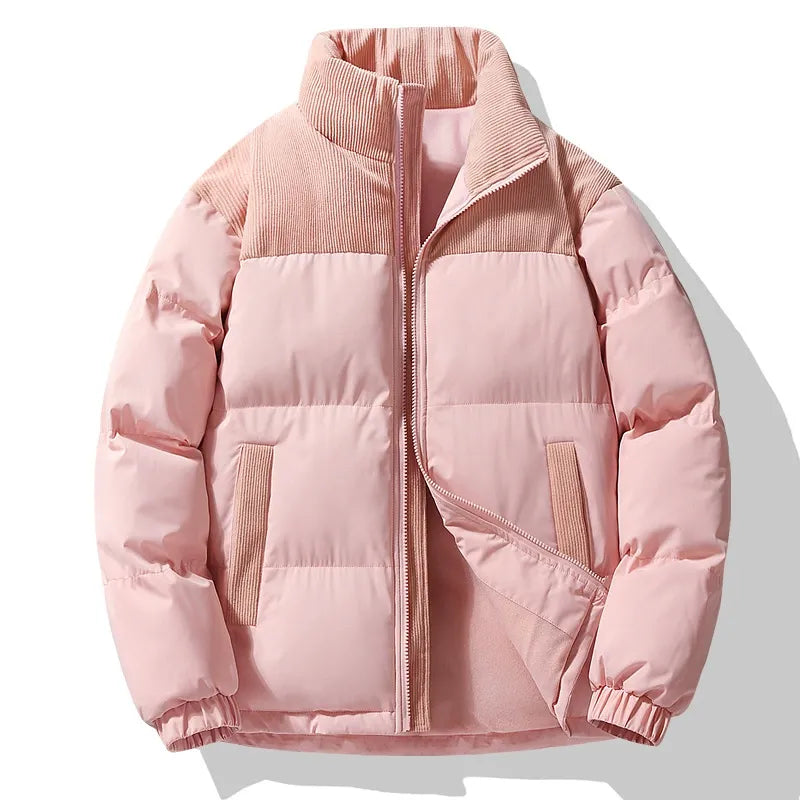 Stilla | Pufferjakke Overdimensional Fit Quiltet Design Corduroy-krave Lynlås