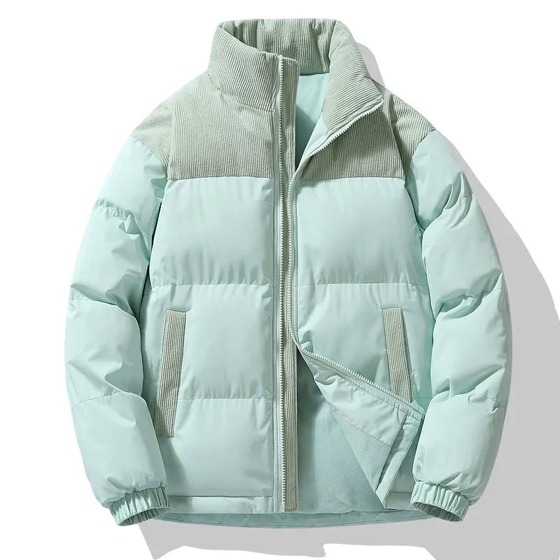 Stilla | Pufferjakke Overdimensional Fit Quiltet Design Corduroy-krave Lynlås