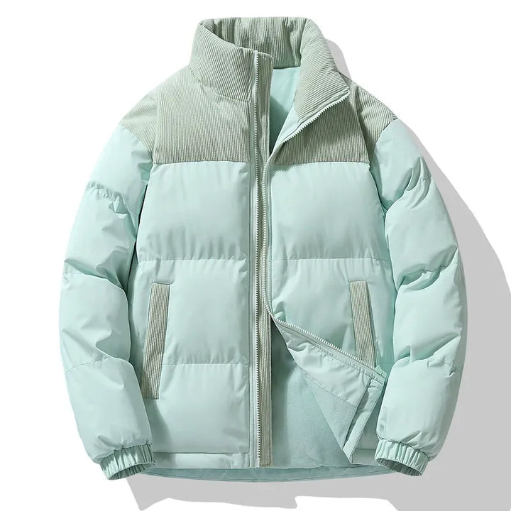 Stilla | Pufferjakke Overdimensional Fit Quiltet Design Corduroy-krave Lynlås