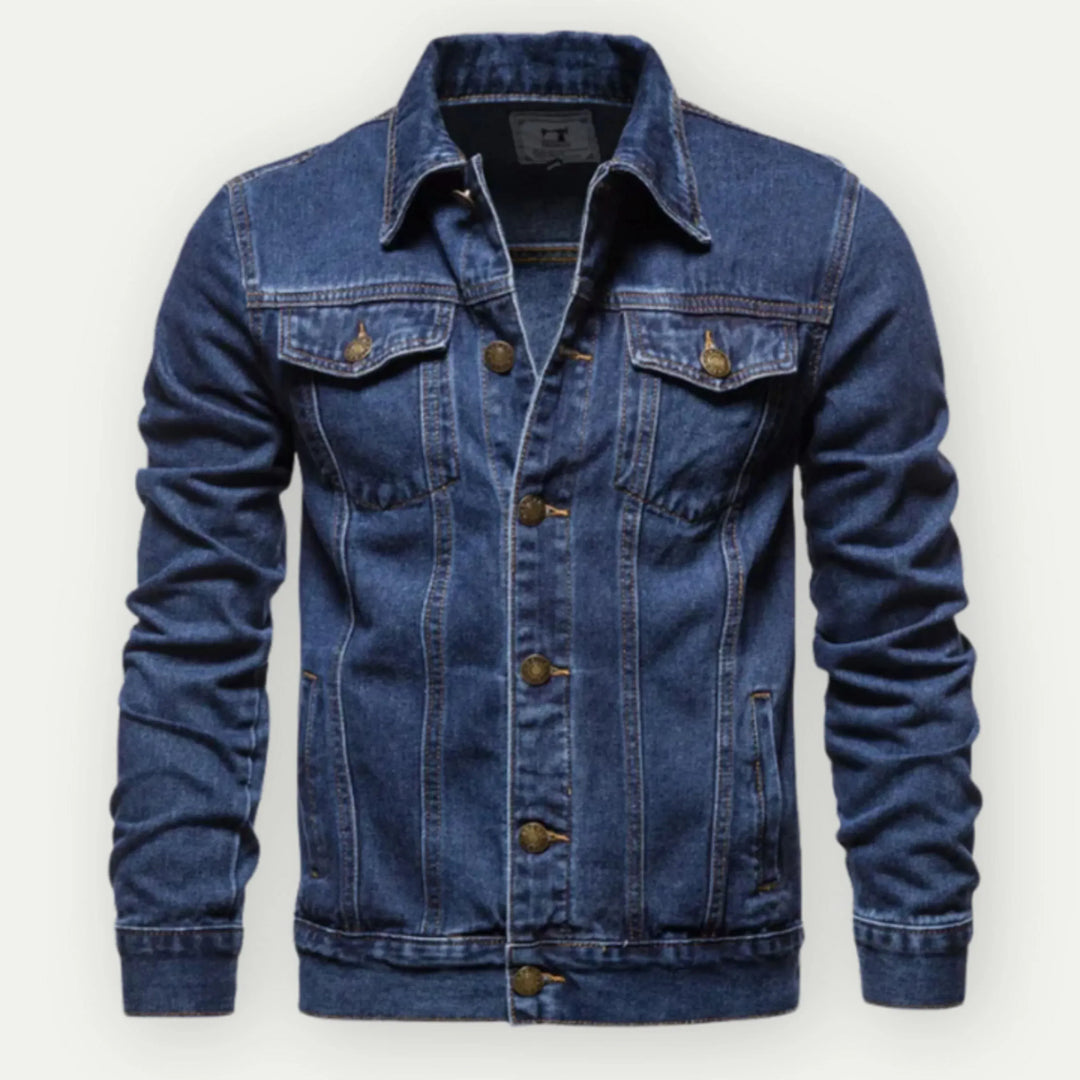 Stilla | Truckerjakke Denim Figursyet Pasform Knapper Bryst- og Sidelommer