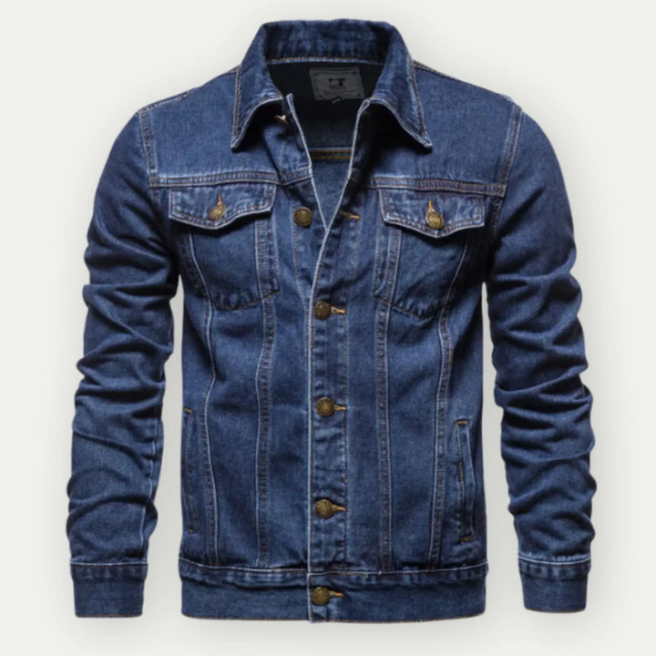 Stilla | Truckerjakke Denim Figursyet Pasform Knapper Bryst- og Sidelommer