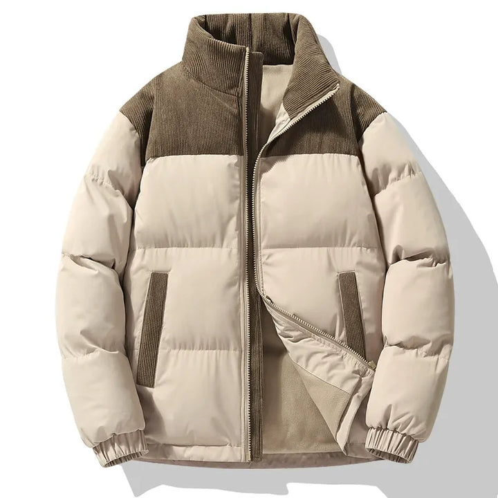 Stilla | Pufferjakke Overdimensional Fit Quiltet Design Corduroy-krave Lynlås