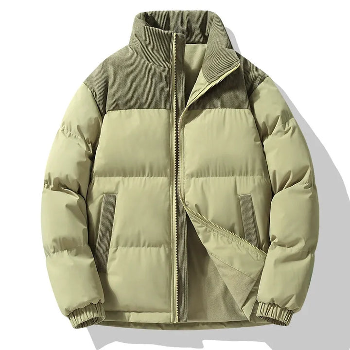 Stilla | Pufferjakke Overdimensional Fit Quiltet Design Corduroy-krave Lynlås
