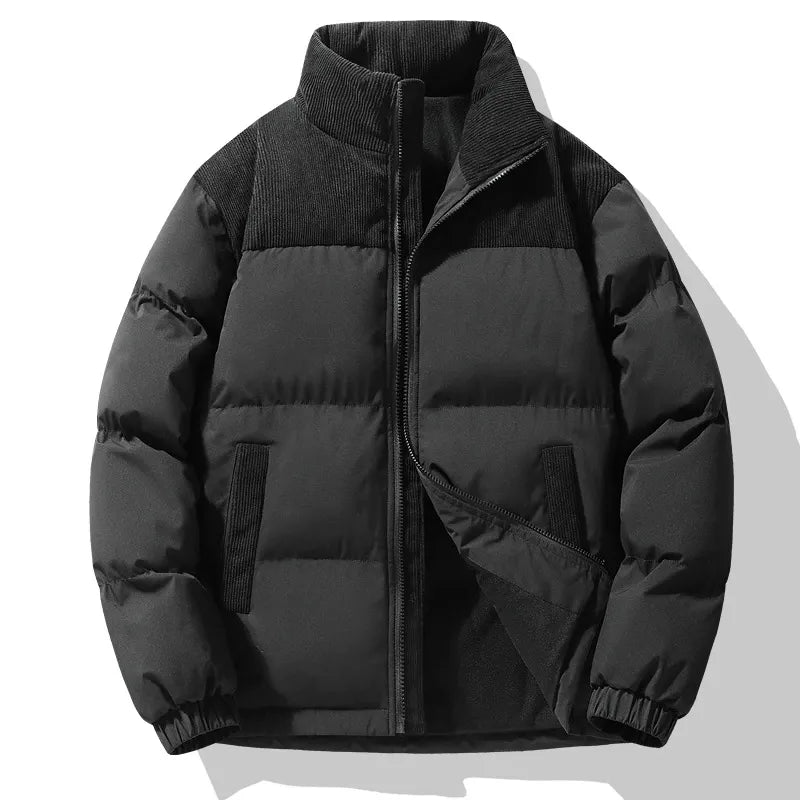 Stilla | Pufferjakke Overdimensional Fit Quiltet Design Corduroy-krave Lynlås