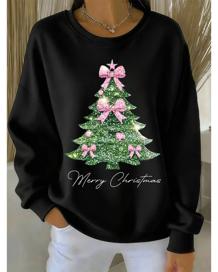 Stilla | Sweatshirt med juledræt og lange ærmer