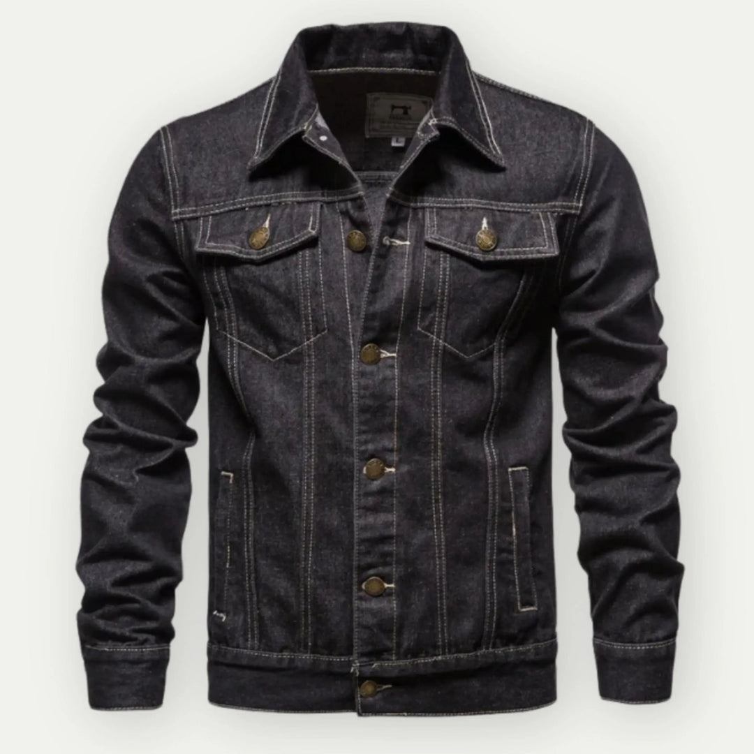 Stilla | Truckerjakke Denim Figursyet Pasform Knapper Bryst- og Sidelommer