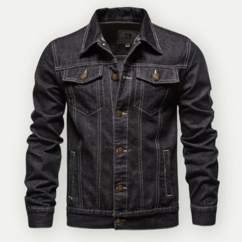 Stilla | Truckerjakke Denim Figursyet Pasform Knapper Bryst- og Sidelommer