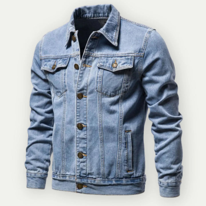 Stilla | Truckerjakke Denim Figursyet Pasform Knapper Bryst- og Sidelommer