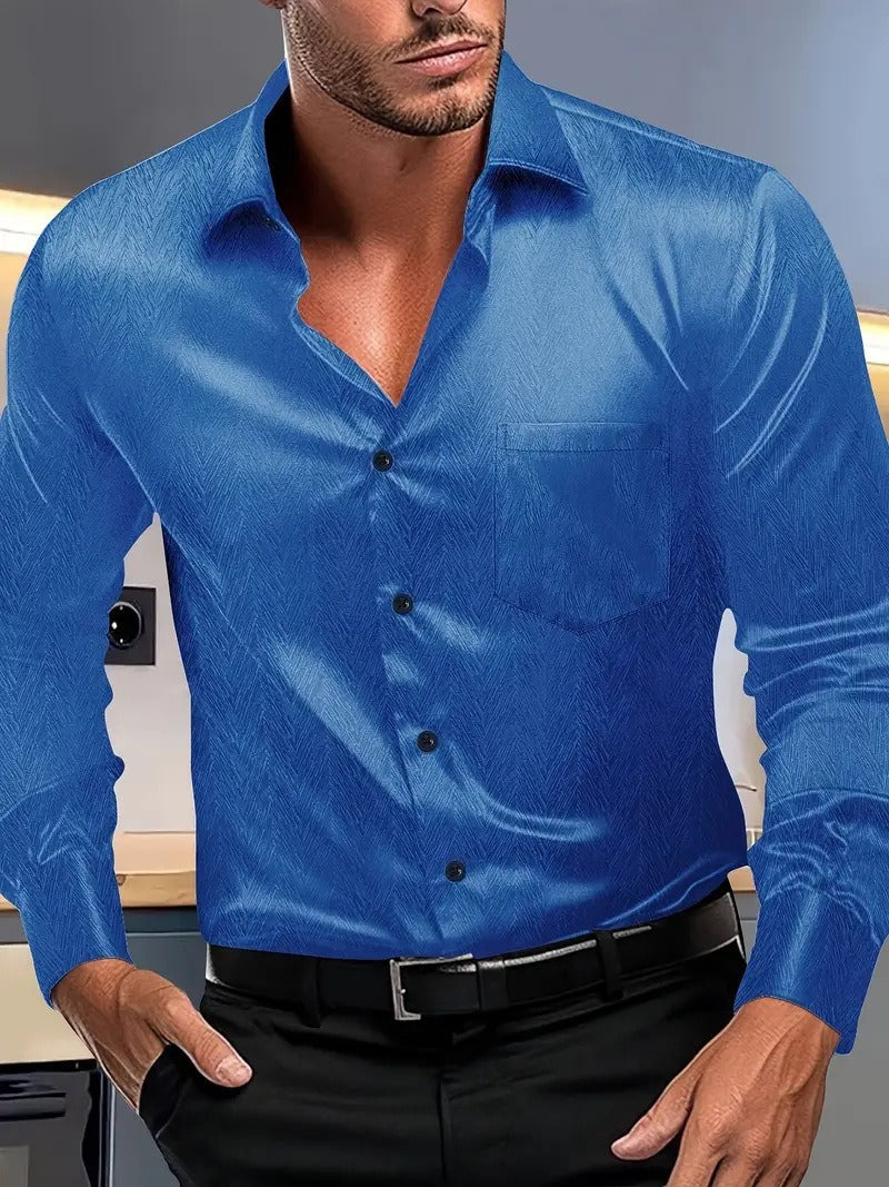 Stilla | Knapper Slim Fit Silke Fornemmelse Spids Krave Brystlomme