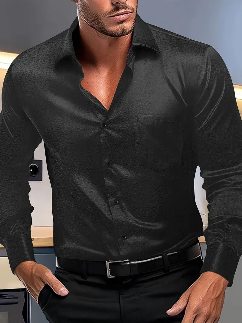 Stilla | Knapper Slim Fit Silke Fornemmelse Spids Krave Brystlomme