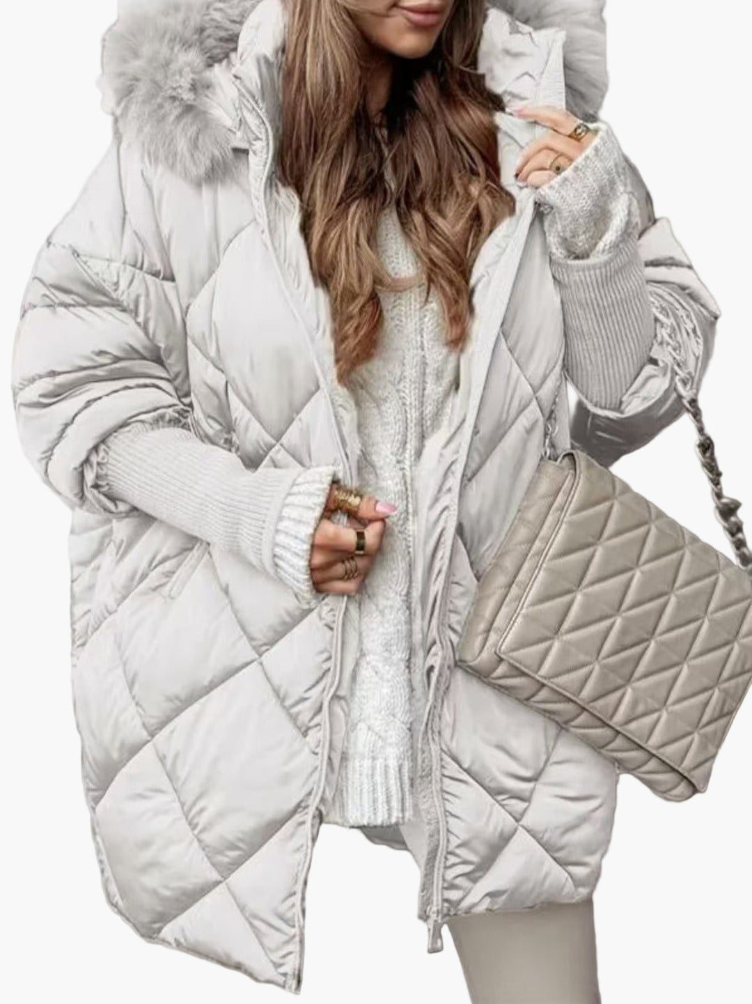 Stilla | Vinter Steppjakke med Hætte Og Oversize-Look - Mode Outdoortjakke til Kolde Dage