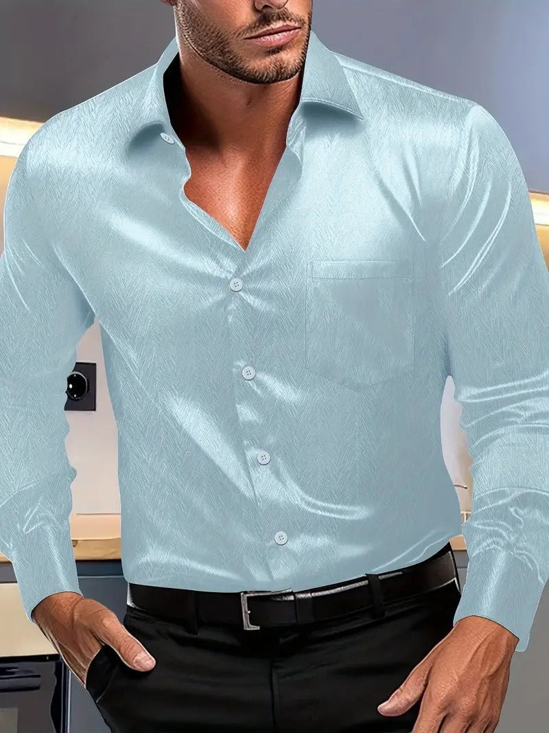 Stilla | Knapper Slim Fit Silke Fornemmelse Spids Krave Brystlomme