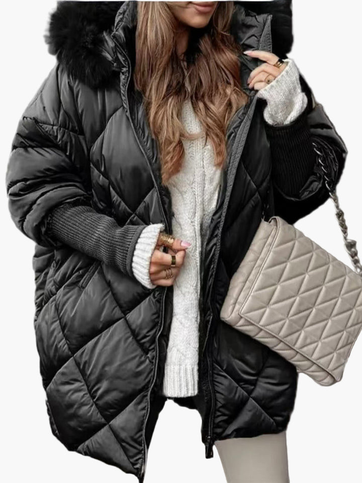 Stilla | Vinter Steppjakke med Hætte Og Oversize-Look - Mode Outdoortjakke til Kolde Dage