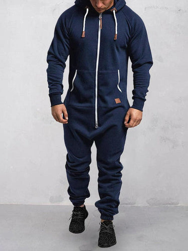Stilla | Jumpsuit Fleece Komfort Løs Pasform Hætte Fuld Lynlåslukning Lommer