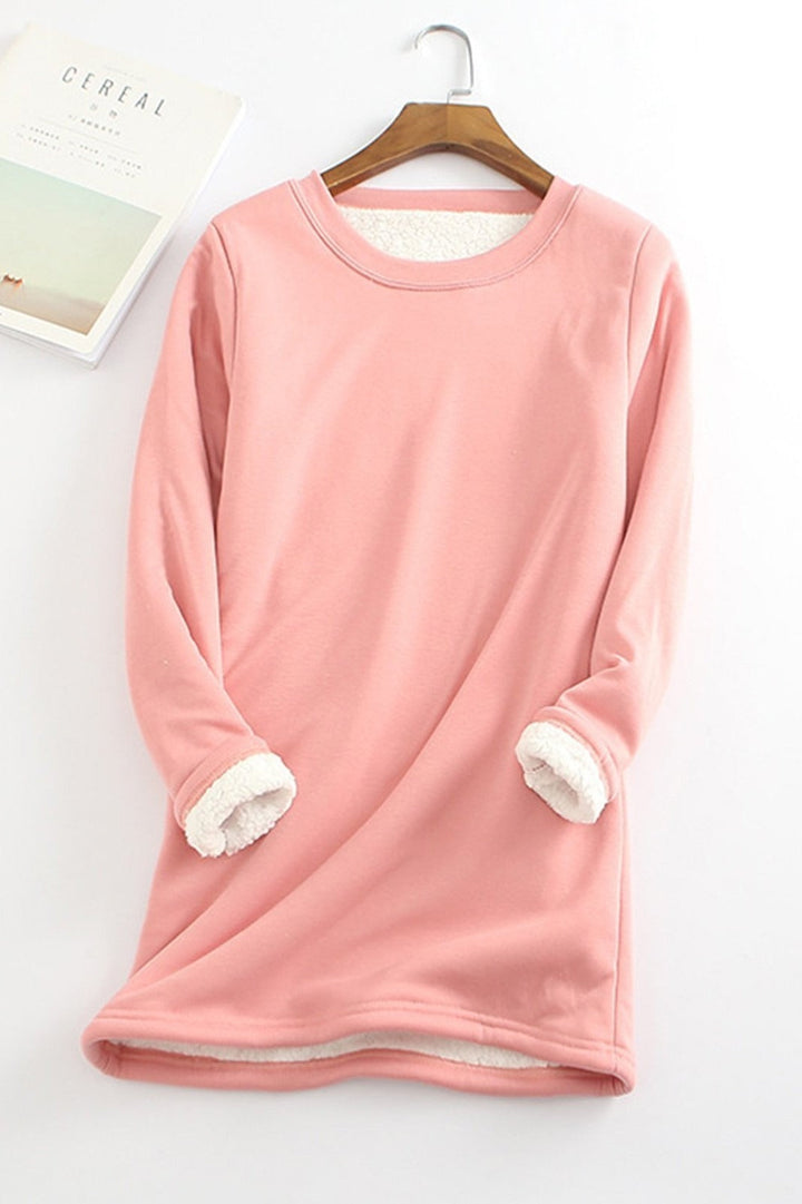 Stilla | Tunika Sweatshirt Løs Pasform Langærmet Blødt Fleece For Komfort
