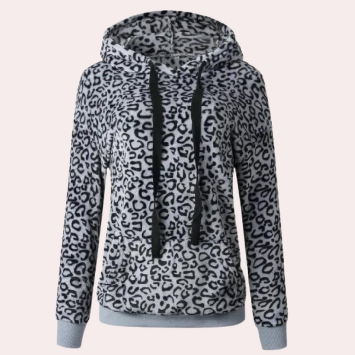 Stilla | Leopardmønstret Hoodie til Damer