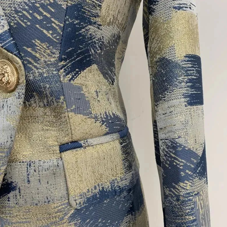 Stilla | Jacquard Blazer Dame - Casual - Trykt