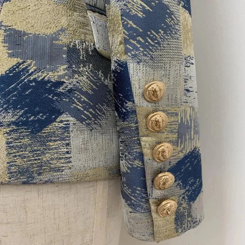 Stilla | Jacquard Blazer Dame - Casual - Trykt