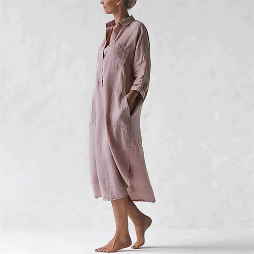 Stilla | Stilfuld Lang Pink Kjole