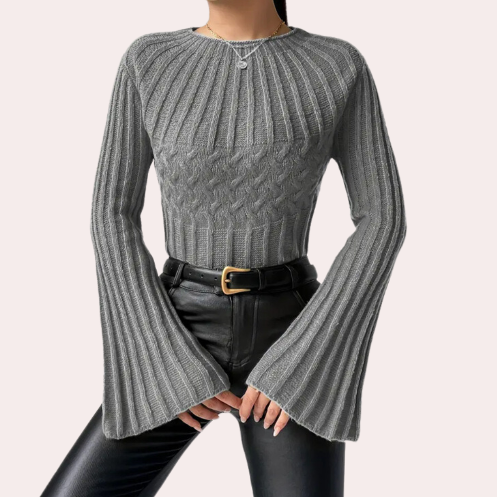 Stilla | Smuk Sweater med Flared Ærmer til Dame