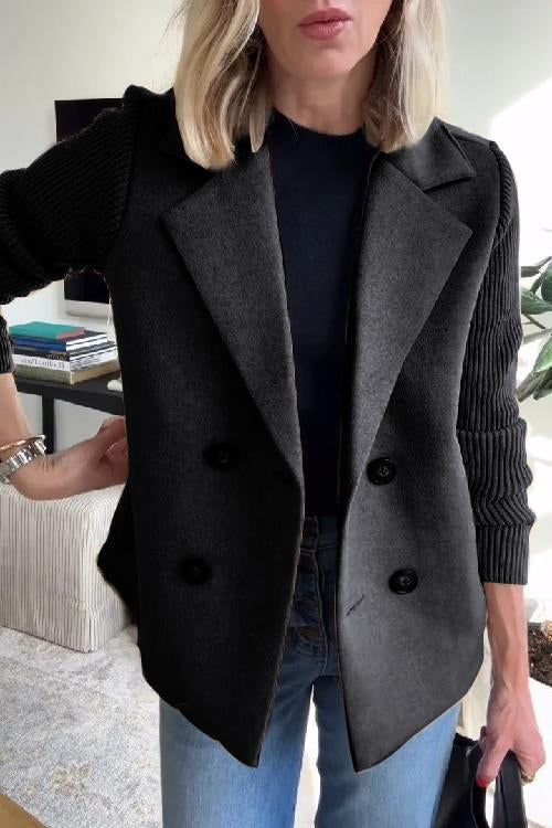 Stilla | Elegant blazer med strikærmer