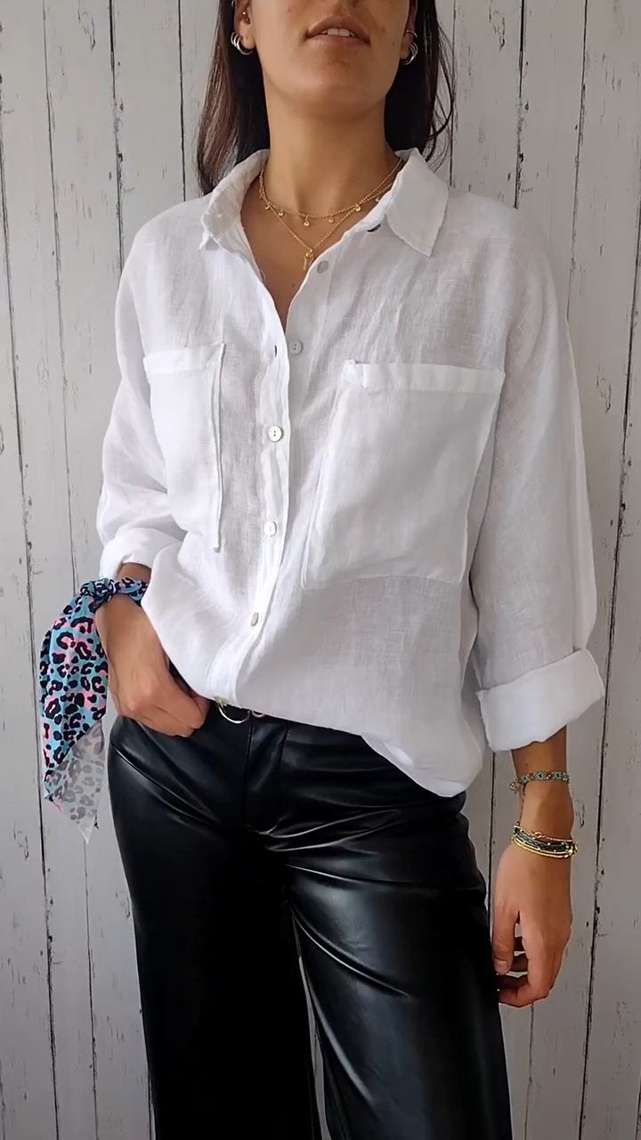Stilla | Elegant Ensfarvet Skjorte