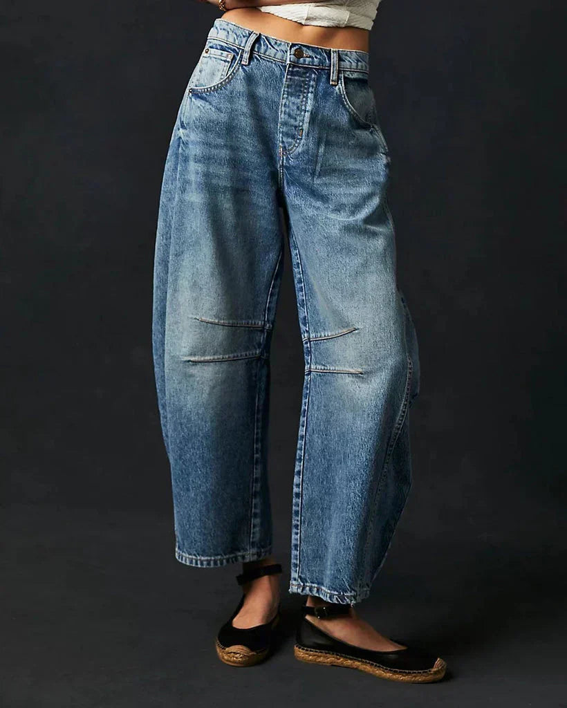 Stilla | Mid-Rise Barrel Jeans til Kvinder
