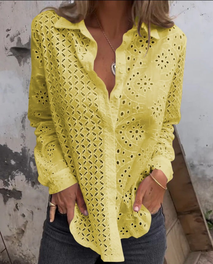 Stilla | Bluse Lange Ærmer V-hals Bluse