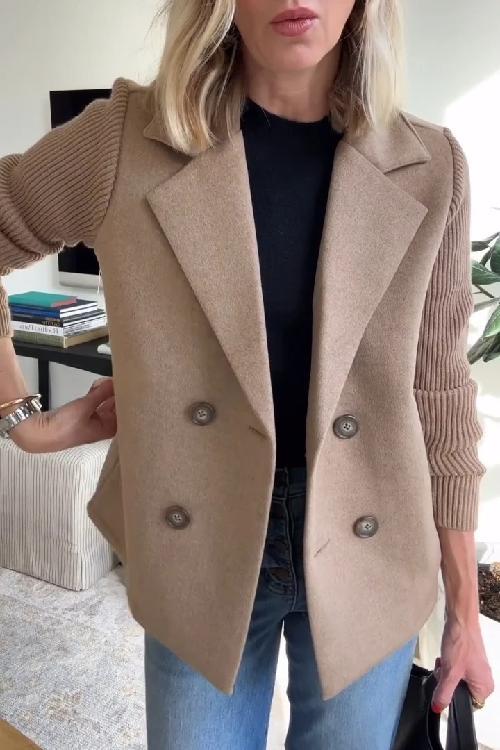 Stilla | Elegant blazer med strikærmer