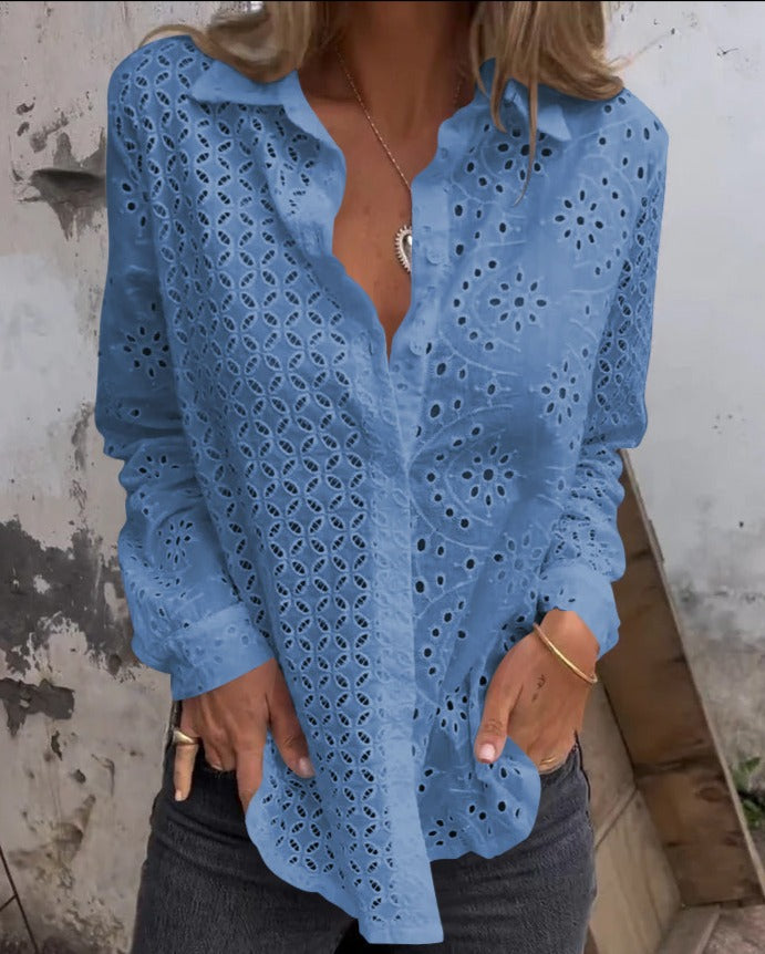 Stilla | Bluse Lange Ærmer V-hals Bluse