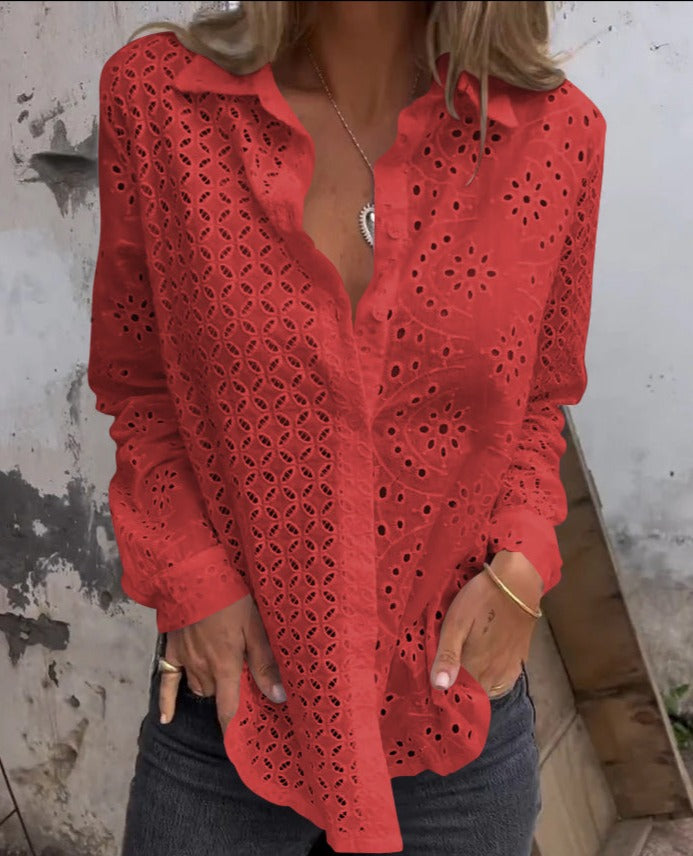Stilla | Bluse Lange Ærmer V-hals Bluse