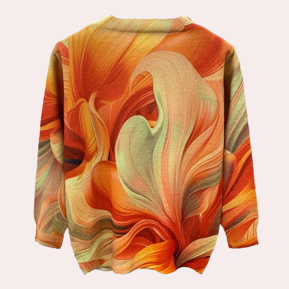 Stilla | Livlig Mønstret Sweater til Kvinder