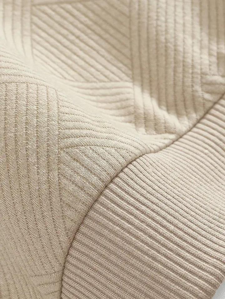 Stilla | Jacquard Halv-zip Sweatshirt
